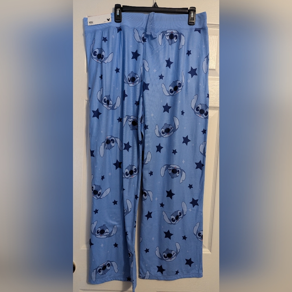 Disney Stitch Blue Pajama Pants NWT - Picture 2 of 4